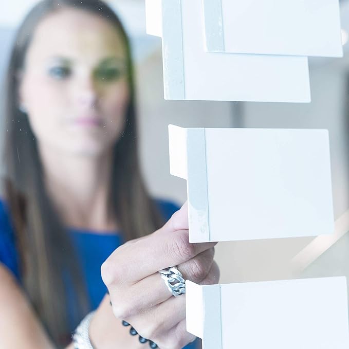 PATboard Scrum Board and Kanban Board - 16 Task Cards Medium - with nanocups® for Glass - Green