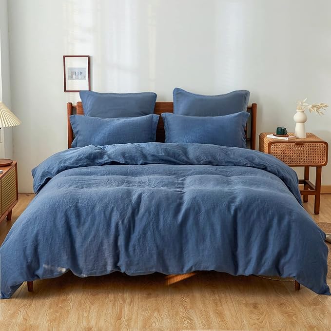 Simple&Opulence 100% Linen Duvet Cover Set 3pcs Basic Style Natural French by SimpleOpulence