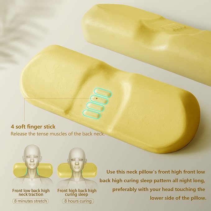 Cervical Neck Pillows for Pain Relief Sleeping, Memory Foam Neck Bolster - Image 4