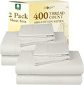 California Design Den 2-Pack 100% Cotton Sheet Sets King Size 400 Thread Count by CaliforniaDesignDen