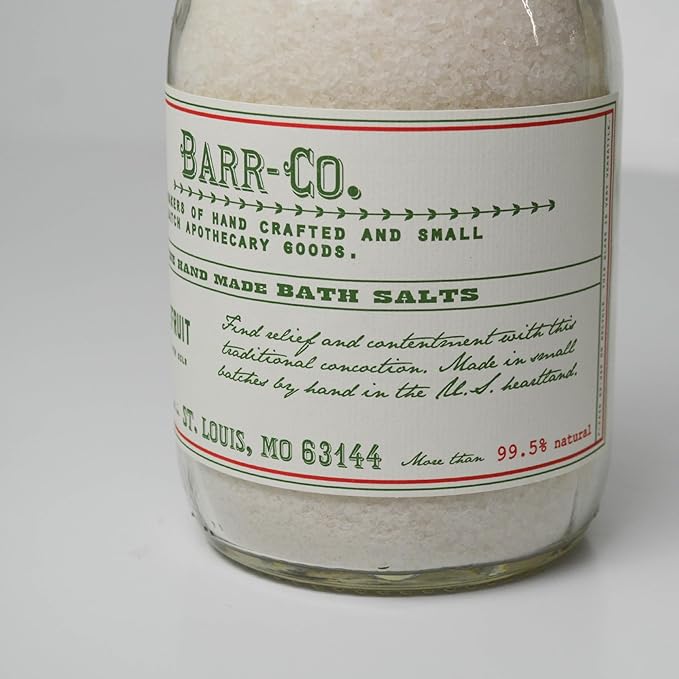 Barr-Co. Fir & Grapefruit Fine Hand Made Bath Salts, Woody & Citrus Bathing Salt - Image 2