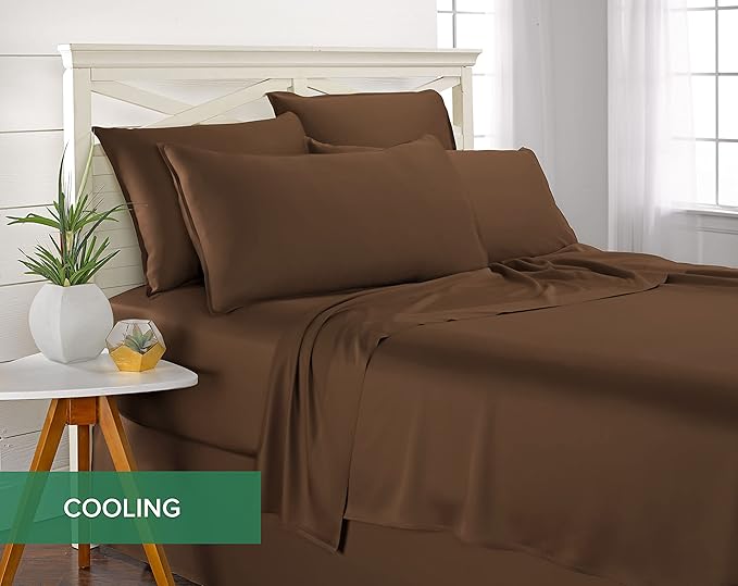 Pure Bamboo Queen Sheets, Genuine 100% Organic Viscose Derived from Bamboo Bed - Image 5