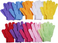 10 Pairs Exfoliating Gloves, Made of 100% Nylon, 10 Colors Double Sided by WelcometoCVNDKN