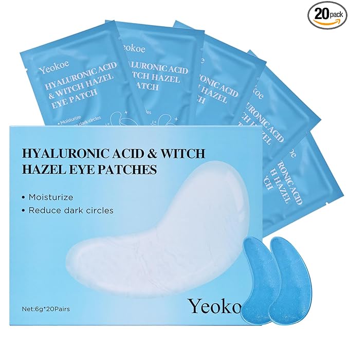Yeokoe Under Eye Patches for Dark Circles, Puffy Eyes, 20 Pairs Face Masks by YEOKOE