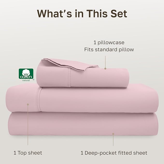 California Design Den Soft Twin Size 100% Cotton Sheet Sets, 400 Thread Count - Image 4