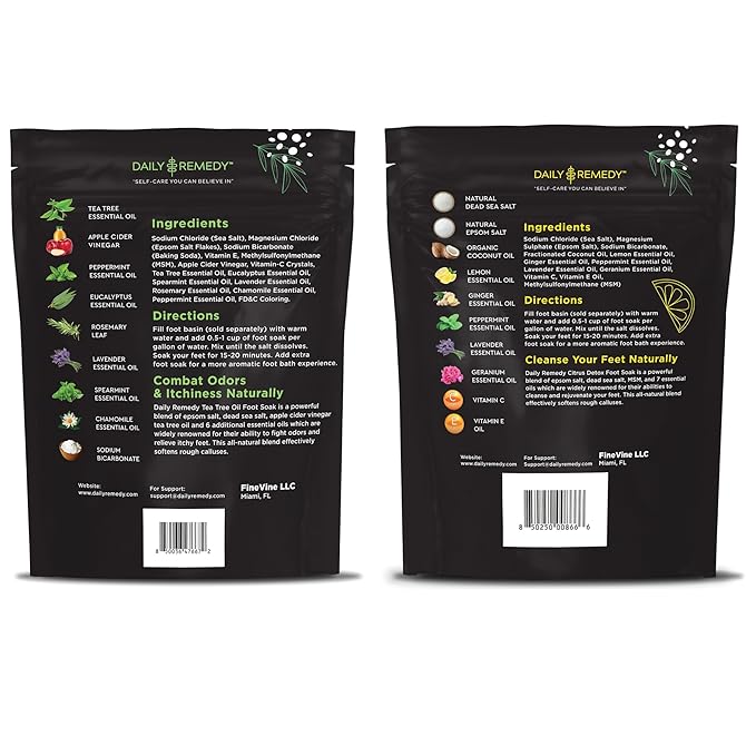 DAILY REMEDY EXTRA STRENGTH Tea Tree Oil & Citrus Detox Foot Soak Set - Image 2