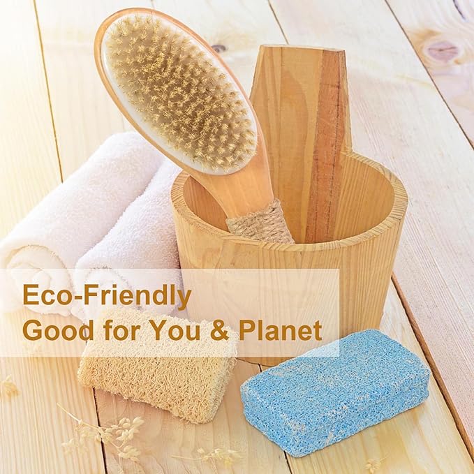 9.8" Dry Brush for Body with Anti-Slip Handle, Wet&Dry Brushing Body Brush for - Image 7