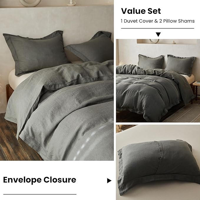 Simple&Opulence 100% Linen Duvet Cover Set - Image 5