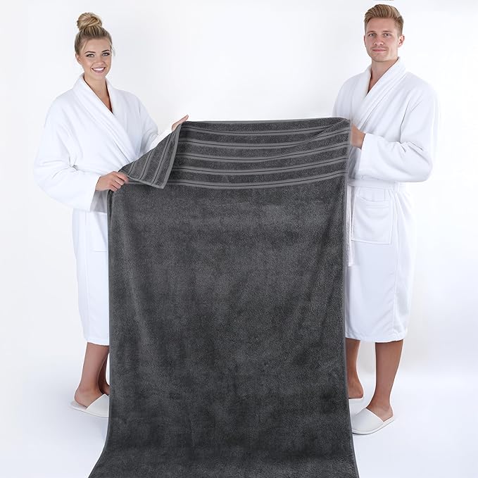 American Soft Linen 35x70 Jumbo Large Bath Towel, 600 GSM 100% Cotton Turkish - Image 5