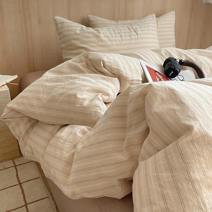 mixinni Retro Striped Duvet Cover Set Full Size by mixinni