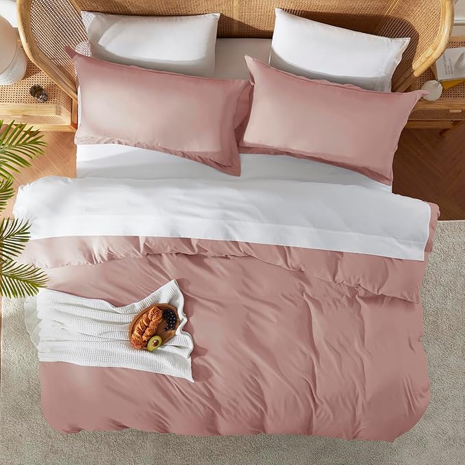 Nestl Blush Pink Duvet Cover Queen Size - Image 5