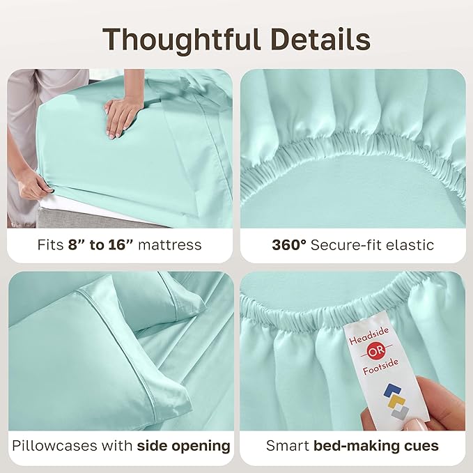 California Design Den Soft 100% Cotton Bed Sheets Full Size Set, 400 Thread - Image 6