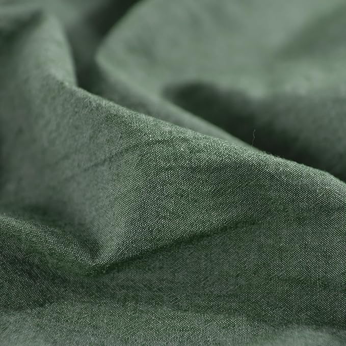 NEXHOME PRO Duvet Cover Full 100% Washed Cotton, Organic Natural Linen Like - Image 9