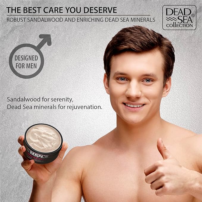 Salt Body Scrub Sandalwood For Men – Moisturizes, Exfoliates & Nourishes Skin – - Image 6