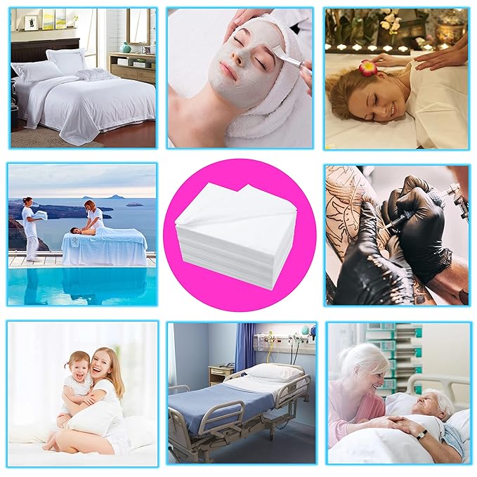 Disposable Bed Sheets 100 Pcs 31" x 71" Massage Table Sheets Non Woven Fabric - Image 6