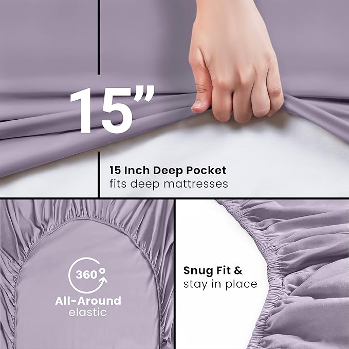Utopia Bedding Queen Fitted Sheet - Image 3