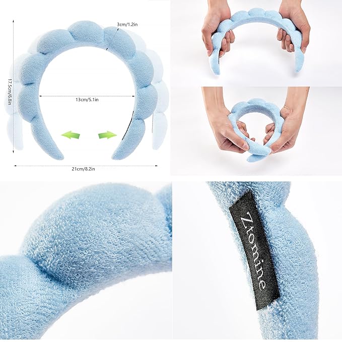 Spa Face Washing Headbands Set - Image 2