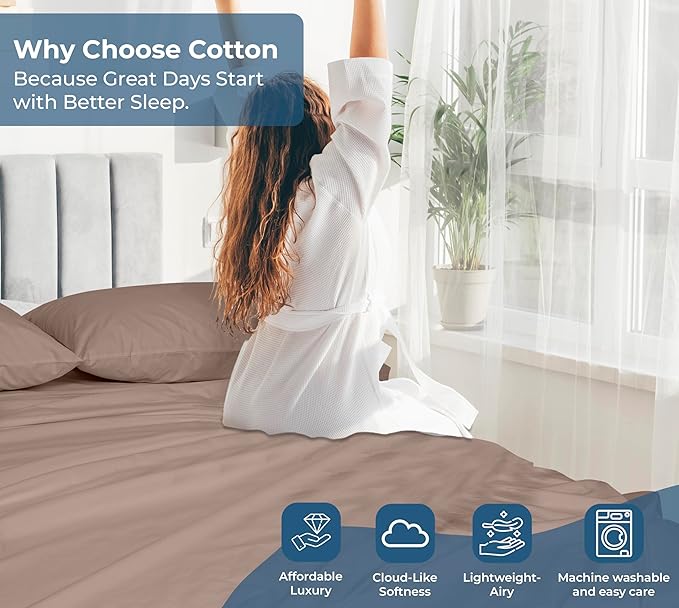 Royale Linens 100% Organic Cotton Twin Flat Sheet Only - Image 7