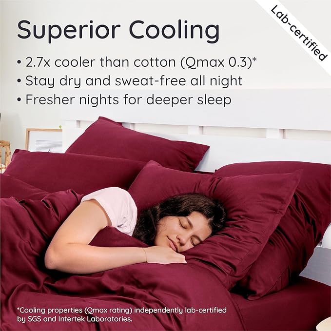 Bambaw 100% Viscose Derived from Bamboo Pillowcase King Size – Set of 2 Cooling - Image 3