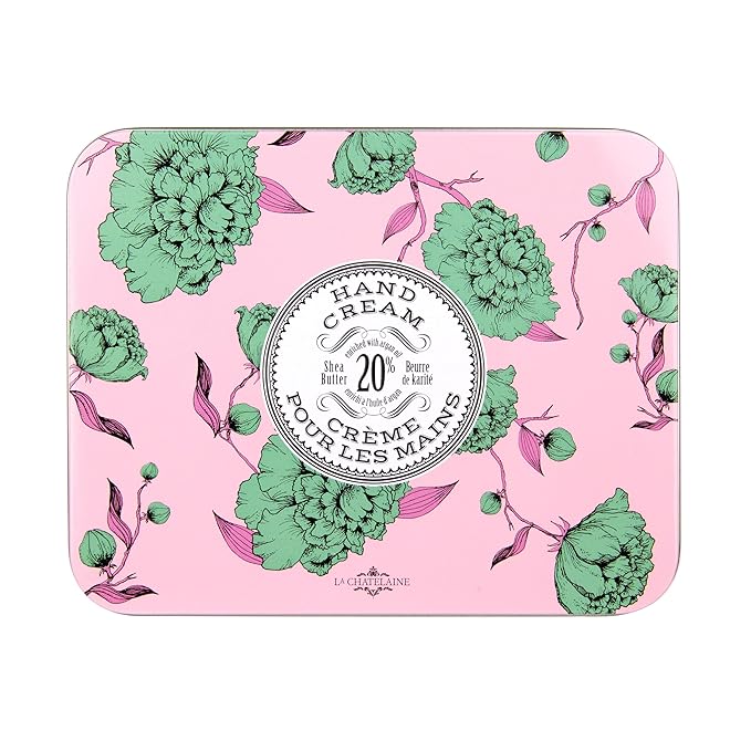 La Chatelaine Rose Hand Cream Trio Tin Gift Set, Ready-To-Gift Tin, Made in - Image 4