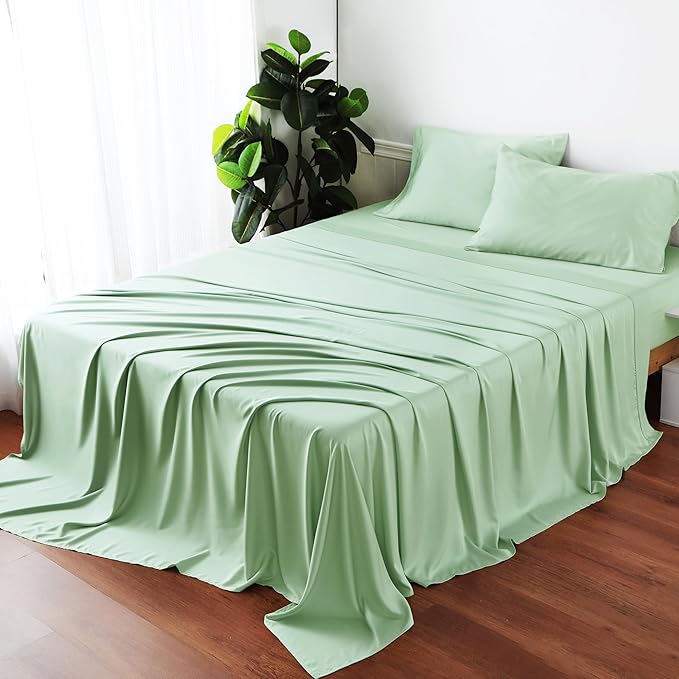 Bamboo Viscose Flat Sheets Only, Sateen Weave Twin Size Flat Sheet Only - Image 7