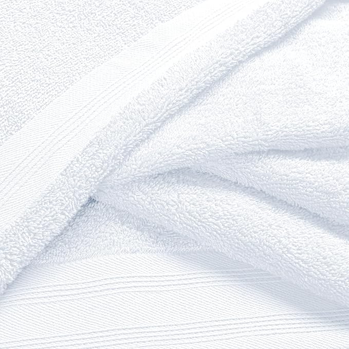 Ultra Soft 6 Pack Cotton Towel Set, Contains 2 Bath Towels 28x55 inch, 2 Hand - Image 2