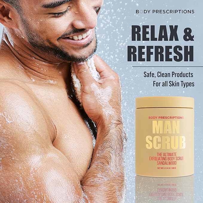 Body Prescriptions Men’s Exfoliating Body Scrub – Ultimate Skin Cleansing Wash - Image 4