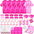 Spa Party Supplies for Girls, 6 Satin Robes Kids Spa Birthday Sleepover by Guifizeiom
