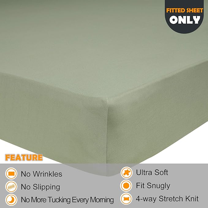 Soft Stretch Twin Fitted Sheet Only - Image 4