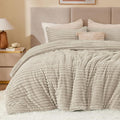 BEDELITE Fleece Queen Comforter Set -Super Soft & Warm Fluffy Linen Bedding by BEDELITE