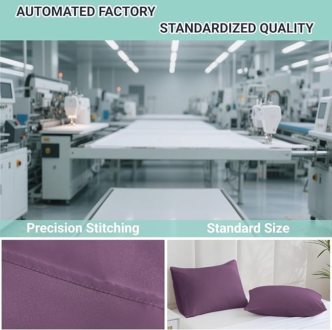 ZPECC Pillow Cases King Size Set of 4, 20x36 Envelope Closure Pillowcases - Image 4
