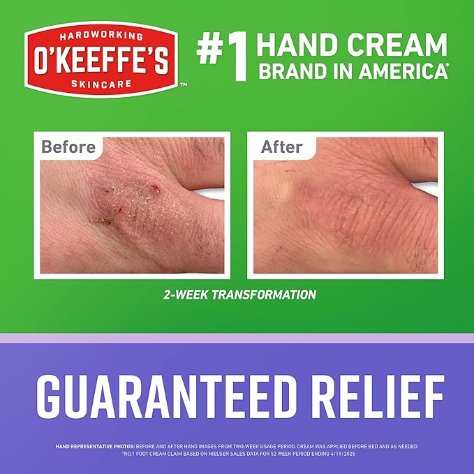 O'Keeffe's Working Hands Hand Cream Plus Night Treatment Cream Bundle - 3 oz - Image 6