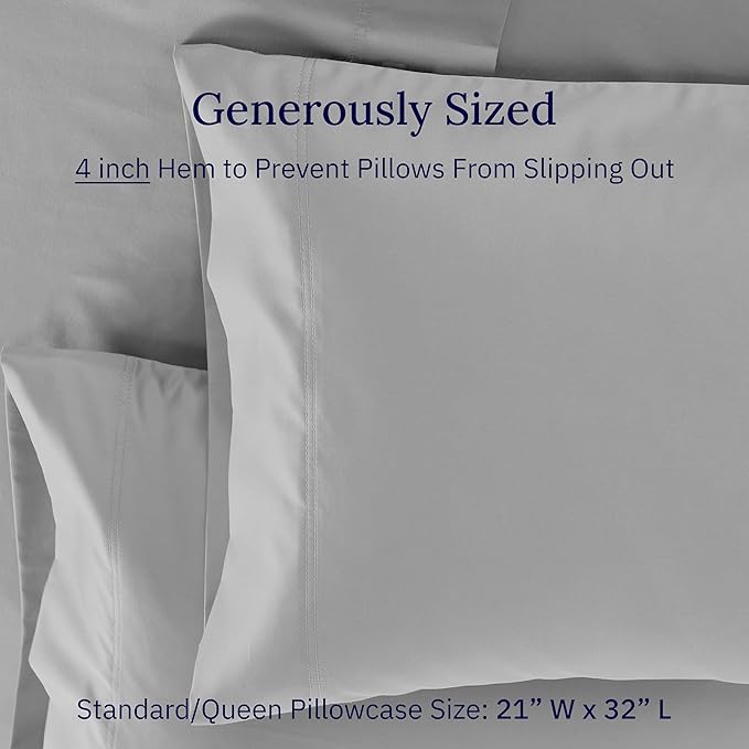 CALIFORNIA DESIGN DEN Luxuriously Soft Hotel Quality 600 Thread Count, 100% - Image 6