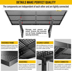 4Pack 2x3ft Adjustable Metal Garage Wall Shelving Heavy Duty Garage Storage Shelf Wall Mounted Black