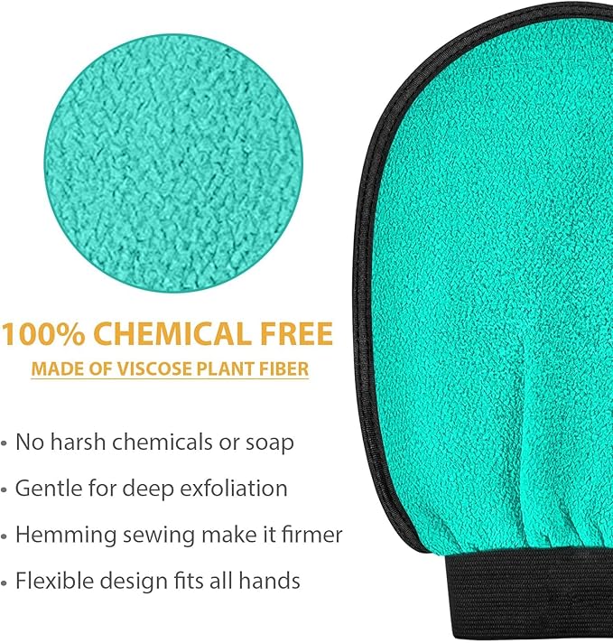 Exfoliating Gloves 2 Pcs, Exfoliating Body Scrubber - Image 5