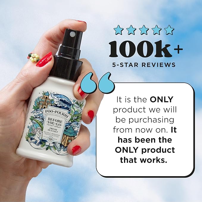 Poo-Pourri Before-You-Go Toilet Spray, Fresh Sea Salt, 2 Fl Oz, Bathroom Odor - Image 3