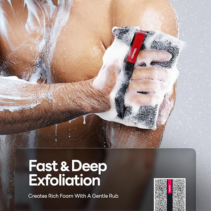 Caveem Exfoliating Body Scrubber, Rough Exfoliation Body Exfoliator Sponge - Image 2