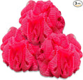 Pink Bath Sponge Pack of 3 – Large Exfoliation Loofahs by PureBody