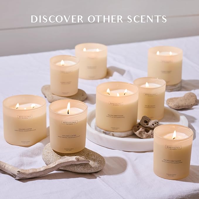 Champagne & Peony – Benevolence LA Scented Candle | 8oz, 45-Hour Burn | Natural - Image 7