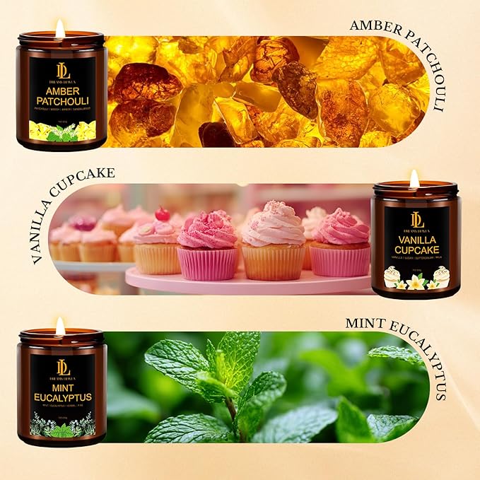 6 Pack Candles for Home Scented, Candles Gifts for Women Men, 42oz Soy Candle - Image 5