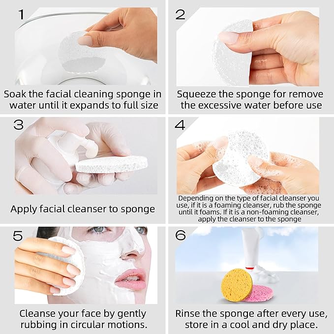 120-Count Compressed Facial Sponges|Kickleen100% Natural Cellulose Cosmetic Spa - Image 6