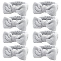 Ondder Spa Headband for Washing Face 8 Pack Gray Skincare Headbands for Women by Ondder