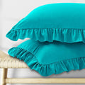 KKJIAF Ruffle Pillow Cases King Size Set of 2, Ruffled Pillow Covers by KKJIAF