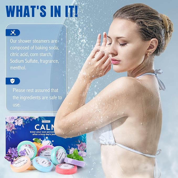 CalmNFiz Shower Steamers Aromatherapy 8 Pack – Gifts - Image 5