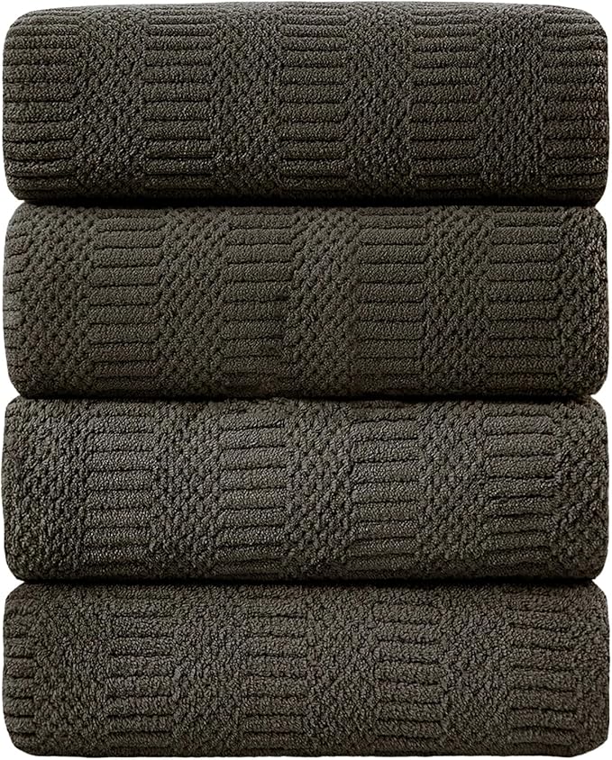 Ycosy 4 Pack Extra Large Microfiber Bath Towels Set, 35x70 inches, Less Lint by Ycosy