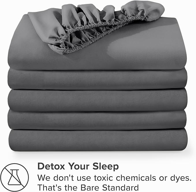 Bare Home 5-Pack Fitted Bottom Ultra-Soft Sheets King - Image 7