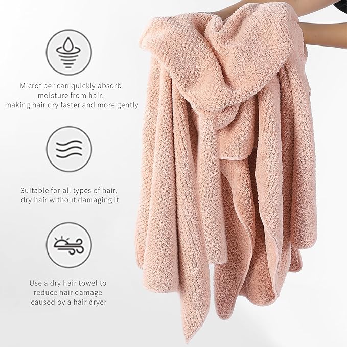 Microfiber Hair Towel Quick Dry Hair Towel Hair Drying Towels Suitable - Image 2