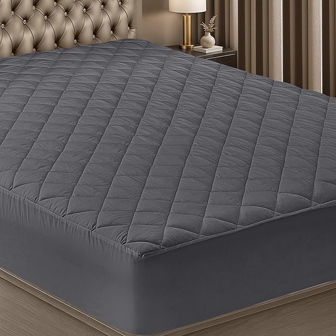 Utopia Bedding Quilted Fitted Mattress Pad, Twin Size, Elastic Fitted Mattress by UTOPIABEDDING