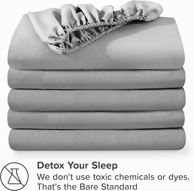 Bare Home 5-Pack Fitted Bottom Sheets Twin - Image 7