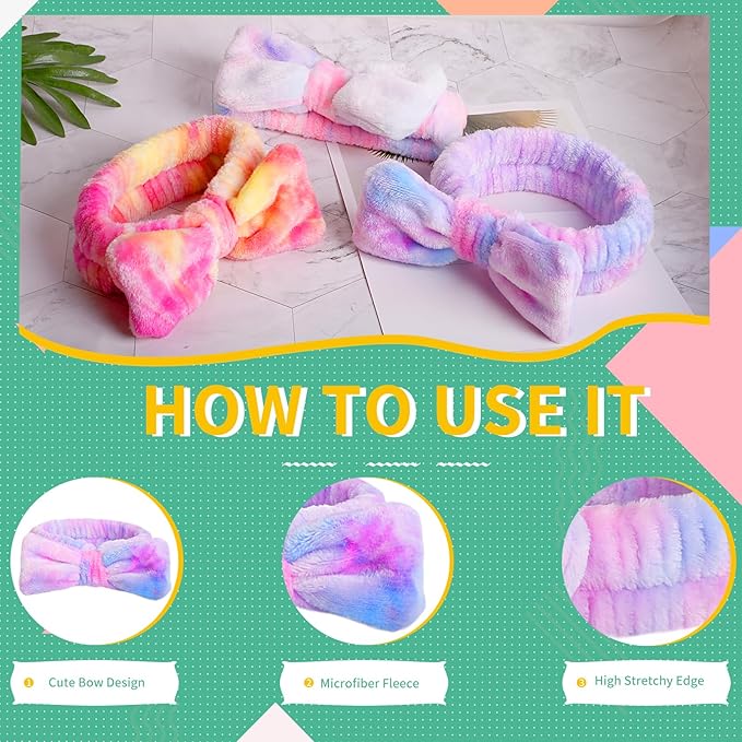 WSYUB Spa Headbands for Girls, Skincare Headband Kids, Headband for Washing Face - Image 3
